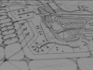 Ted Stevens Anchorage Airport 20km 3D Model