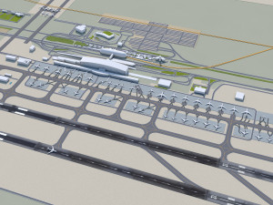 Tehran Imam Khomeini Airport 15km 3D Model