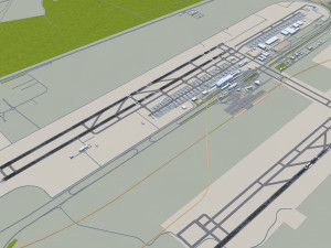 Tehran Imam Khomeini Airport 15km 3D Model