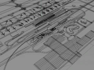 Tehran Imam Khomeini Airport 15km 3D Model