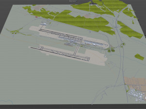 Tehran Imam Khomeini Airport 15km 3D Model