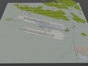 Tehran Imam Khomeini Airport 15km 3D Model
