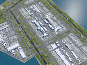 Tokyo Haneda Airport 10km 3D Model