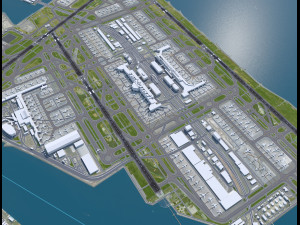 Tokyo Haneda Airport 10km Modello 3D