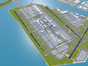 Tokyo Haneda Airport 10km Modello 3D