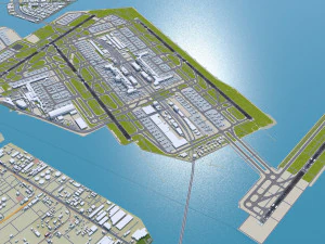 Tokyo Haneda Airport 10km 3D Model