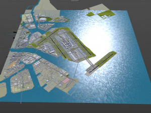 Tokyo Haneda Airport 10km 3D Model