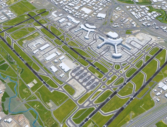 Toronto Pearson Airport 12km 3D Модель In Здания 3DExport
