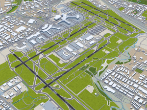 Toronto Pearson Airport 12km Modello 3D