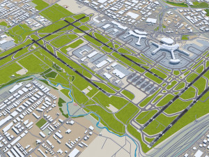 Toronto Pearson Airport 12km Modello 3D