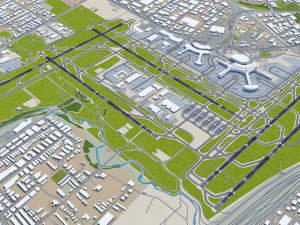 Toronto Pearson Airport 12km 3D Model