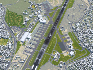 Tribhuvan International Airport 10km Model 3D