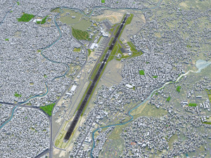 Tribhuvan International Airport 10km Modelo 3D
