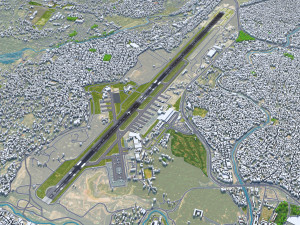 Tribhuvan International Airport 10km Modelo 3D