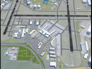 Tulsa Airport 12km Modèle 3D