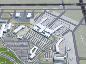 Tulsa Airport 12km Modèle 3D