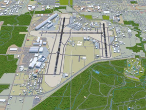 Tulsa Airport 12km 3D Model
