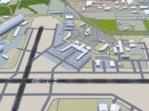 Tulsa Airport 12km Modèle 3D
