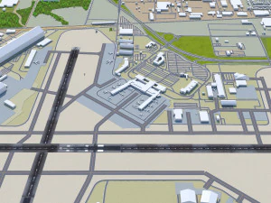 Tulsa Airport 12km 3D Model