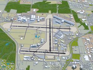 Tulsa Airport 12km Modèle 3D