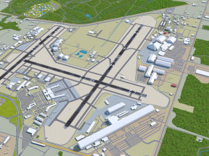Tulsa Airport 12km Modèle 3D