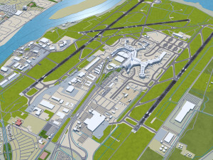 Vancouver Airport 12km Modèle 3D