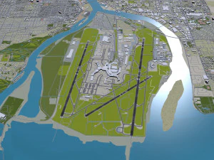 Vancouver Airport 12km 3D Model