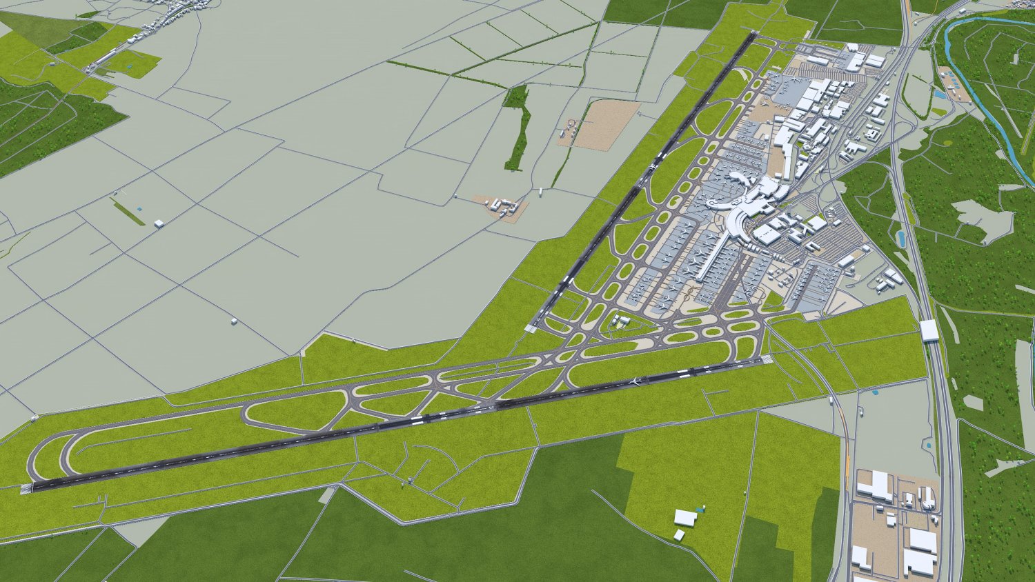 Vienna Airport 12km 3D Модель In Здания 3DExport