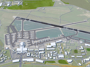 Vilnius Airport 10km 3D Model
