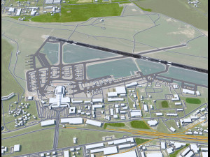 Vilnius Airport 10km 3D Model