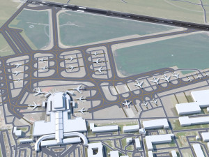 Vilnius Airport 10km 3D Model