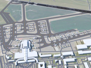 Vilnius Airport 10km 3D Model