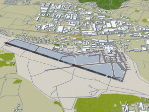 Vilnius Airport 10km 3D Model