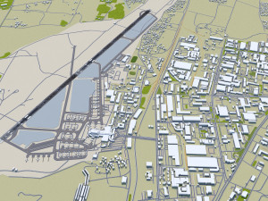Vilnius Airport 10km 3D Model