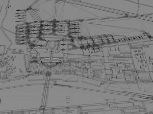 Vilnius Airport 10km 3D Model