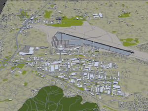 Vilnius Airport 10km 3D Model
