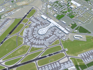 Vnukovo Airport 15km 3D Model