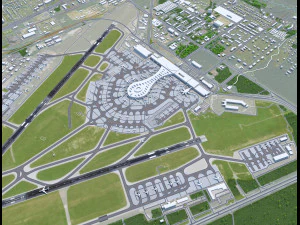 Vnukovo Airport 15km 3D Model