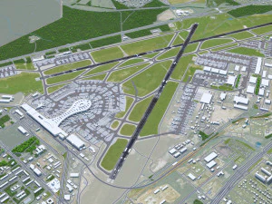 Vnukovo Airport 15km 3D Model