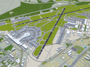 Vnukovo Airport 15km 3D Model