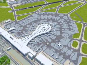 Vnukovo Airport 15km 3D Model