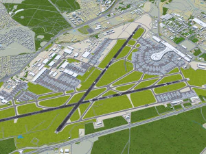 Vnukovo Airport 15km 3D Model