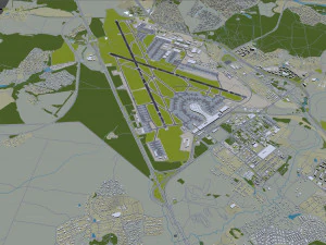 Vnukovo Airport 15km 3D Model