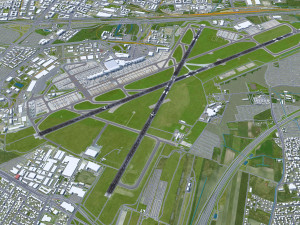 Warsaw Chopin Airport 10km 3D Model