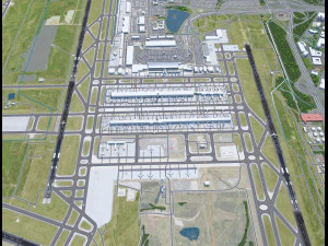 Washington Dulles International Airport 12km 3D Model