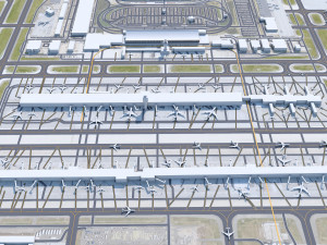 Washington Dulles International Airport 12km 3Dモデル