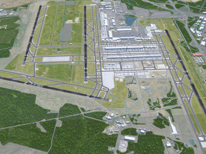 Washington Dulles International Airport 12km 3Dモデル