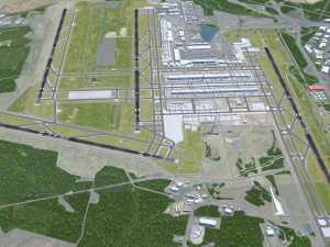 Washington Dulles International Airport 12km 3D Model