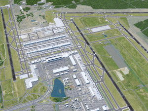 Washington Dulles International Airport 12km 3Dモデル