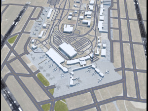 Wichita Airport 10km Modelo 3D
